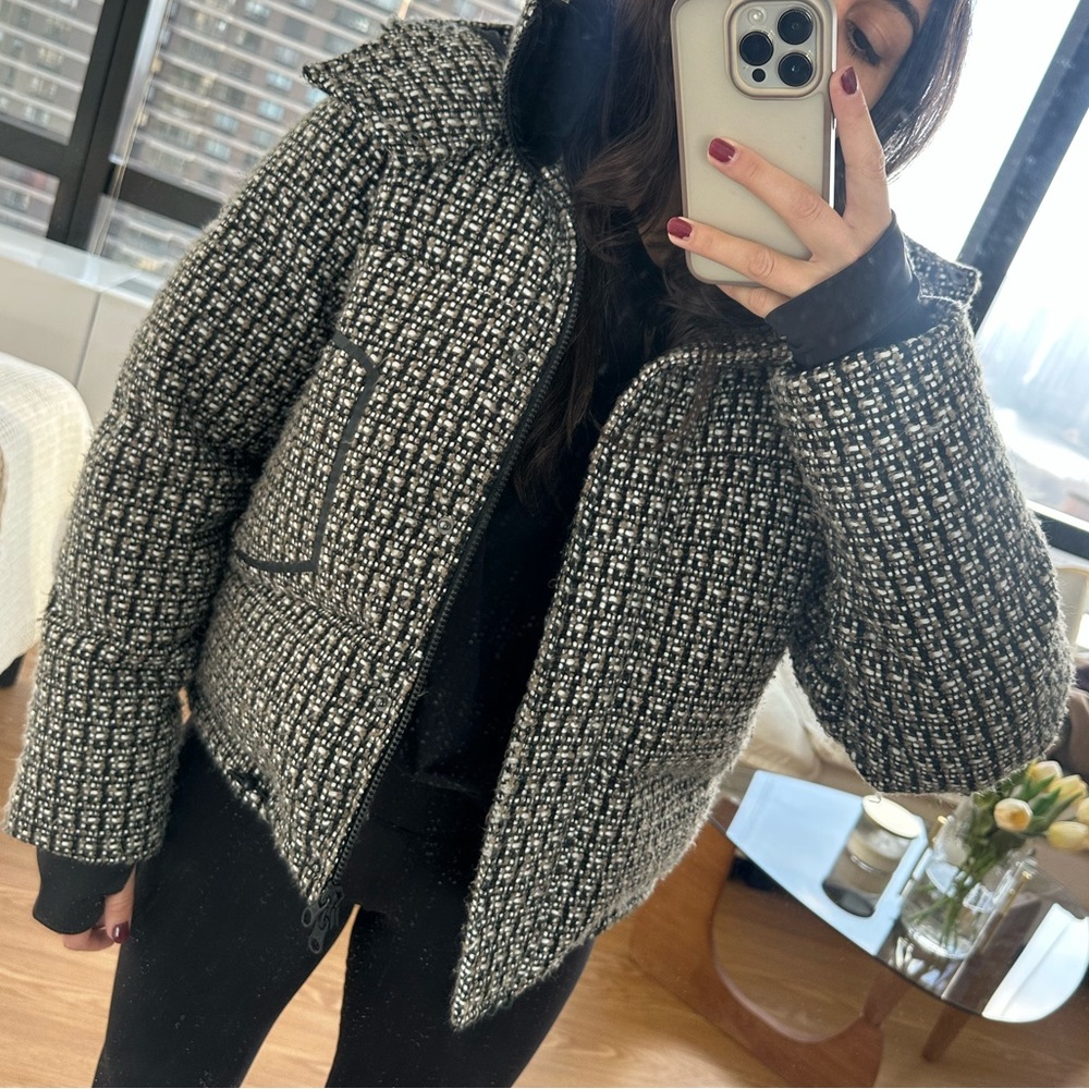 Blank Noir Irina Tweed Puffer Jacket